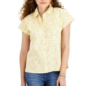 Yellow Floral Women's Top from Style and Co